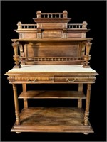 19TH CENT. CONTINENTAL MARBLE TOP SERVER