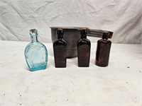 Lot of 4 Vintage Bottles
