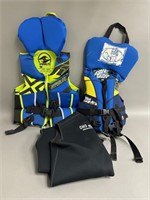 Pair of Life Jackets and Wet Suit
