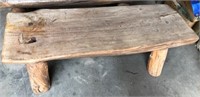 Handcrafted Montana Log Bench