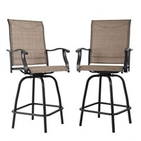 All-Weather Swivel Bar Stools With Arms