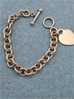 Charm Bracelet w/ 925 Silver Heart Charm