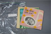 (4) 33.5 & 45 RPM records with Girl Scout Songs