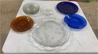 Assortment of Glass Trays and Plates