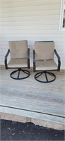 2x$ Swivel patio chairs.