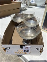 Stainless and Crystal Sundae Dishes