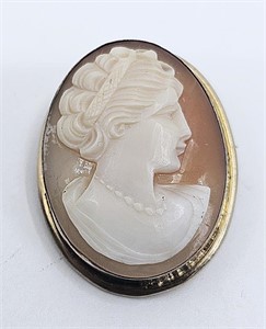 Victorian Cameo Sterling Silver  Brooch/Pendant