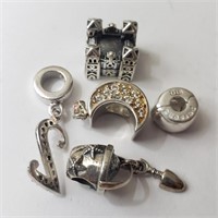 $260 Silver Pandora Style Pack Of 5 Beads