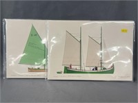 (2) European Nautical Prints