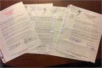 Lot of 5 NFL camp contracts with their signaturesc