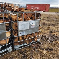 Crate w seasoned firewood 39"l × 47"w × 41"h
