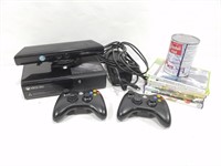 Console Xbox 360  jeux, fils manettes, Kinect -
