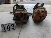 2 Stihl Backpack Gas Blowers