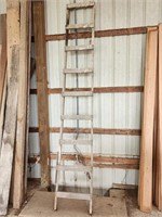 10' Primitive Wooden Barn Ladder