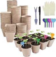 160 Pack 3.15 Inch Peat Pots Plant Starters for Se