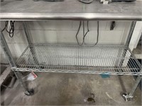 Rolling stainless cart with lower rack