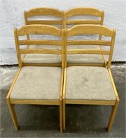 (R) Wooden Padded Library Style Chairs