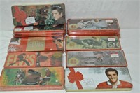 11 Russell Stover Elvis chocolate tins many still