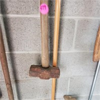 SLEDGE HAMMER, AXE AND SHOVEL