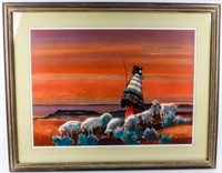 Art Original WC Donal Jolley “Big Red Cloud Mesa"