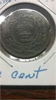 1864 Nova Scotia One Cent Coin