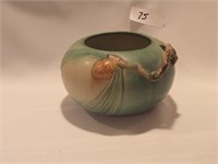 Roseville Green Pine Cone Bowl Pottery