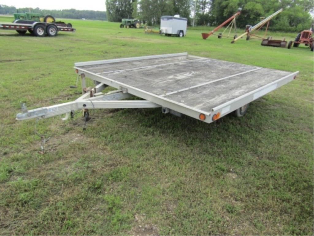 Sled Bed Alum Tilt Bed Trailer, 8.5x10ft. Jack,2in