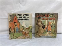 Vintage books the little red hen and the grain o