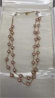 VINTAGE MONET PEARL NECKLACE WITH STATIN CASE