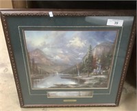 Thomas Kincade ‘Mountain Majesty” framed print.