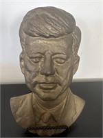 Vintage Cast Iron Heavy John F Kennedy bust