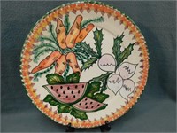 Platter 12" W. Hand painted platter. Made in