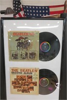 Framed Beatles Record Albums 25" x 36"