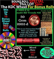 1-10 FREE BU RED Penny rolls with win of this 2002