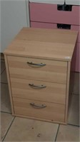 Three drawer side table 16.5 in by 15.75 in by