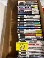 BOX OF VINTAGE PLAYSTATION 2 GAMES OF ALL KINDS