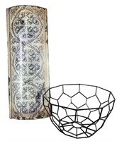 A Metal Wall  Decor & Basket