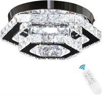 CXGLEAMING Modern Crystal Chandeliers Dimmable LED