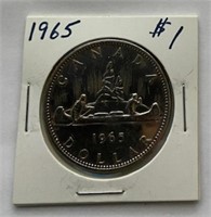 1965 Canadian $1.00-Coin