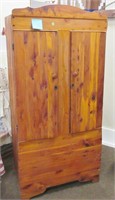 Cedar cabinet, 65" tall x 31" wide x 21" deep