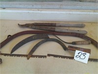 Vintage Hand Scythe / Saw / Garden Tool