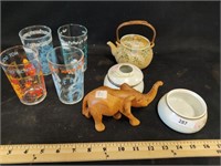 Four Glasses and Miscellaneous Items