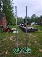 Custom built portable volleyball net poles