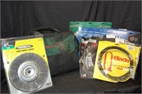 Craftsman Tool Bag W/ Belt, Blades & Wire Wheels