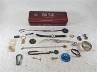 Various Watches, Costume Jewelry, Keychains etc