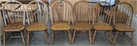 6 WINDSOR BACK DINING CHAIRS