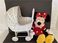 Large Minnie Mouse Doll & Baby Carriage