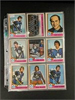 1974-1980 Toronto Maple Leafs OPC Hockey Cards