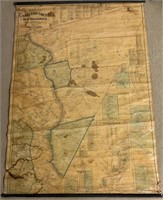 1876 CARLETON COUNTY NEW BRUNSWICK MAP ON CANVAS