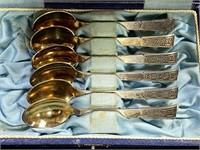 Antique Russian 916 Silver Tea Spoons